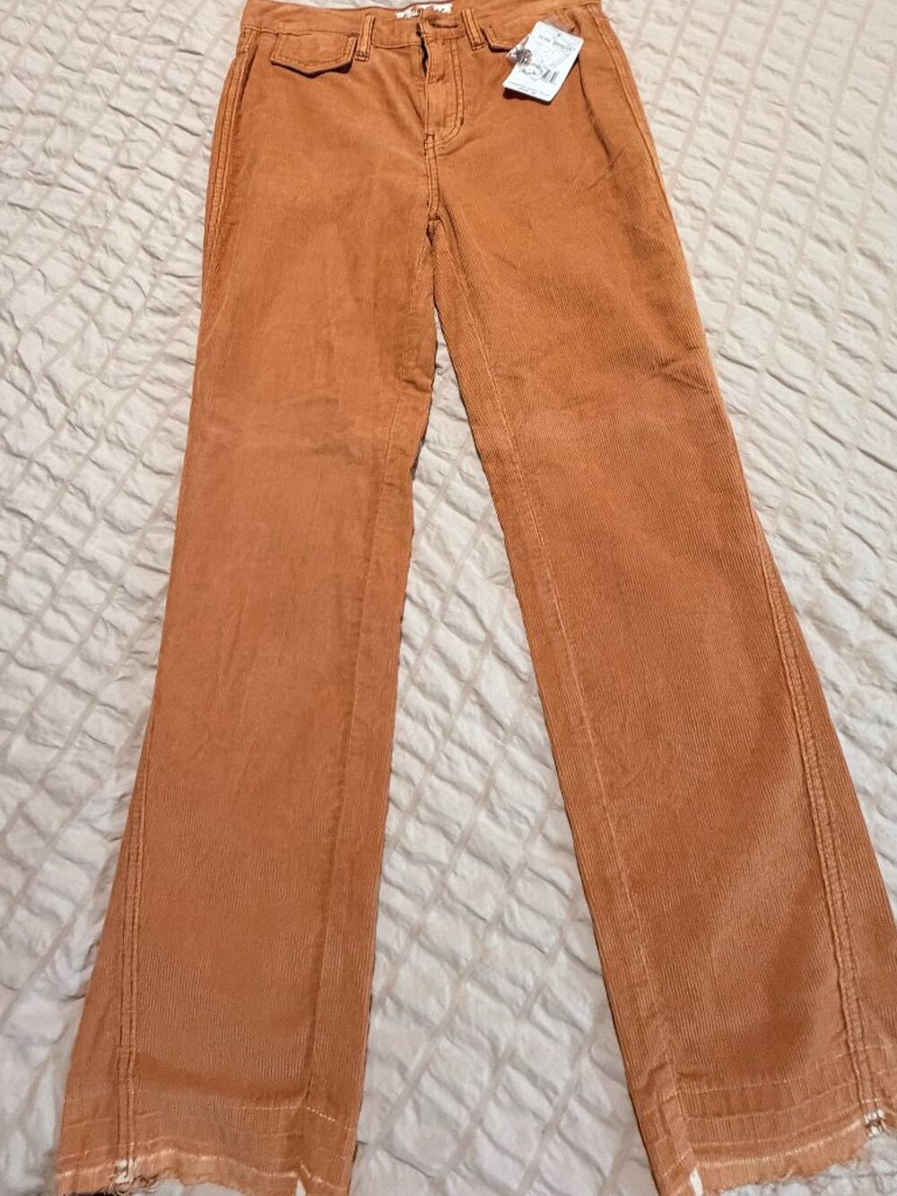 NWT Free People We The Free Negroni Corduroy Pants Rust Brown Size 26 $108